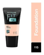 Maybelline New York Liquid Foundation, Matte & Poreless, Full Coverage Blendable Normal to Oily Skin, Fit Me, 18ml